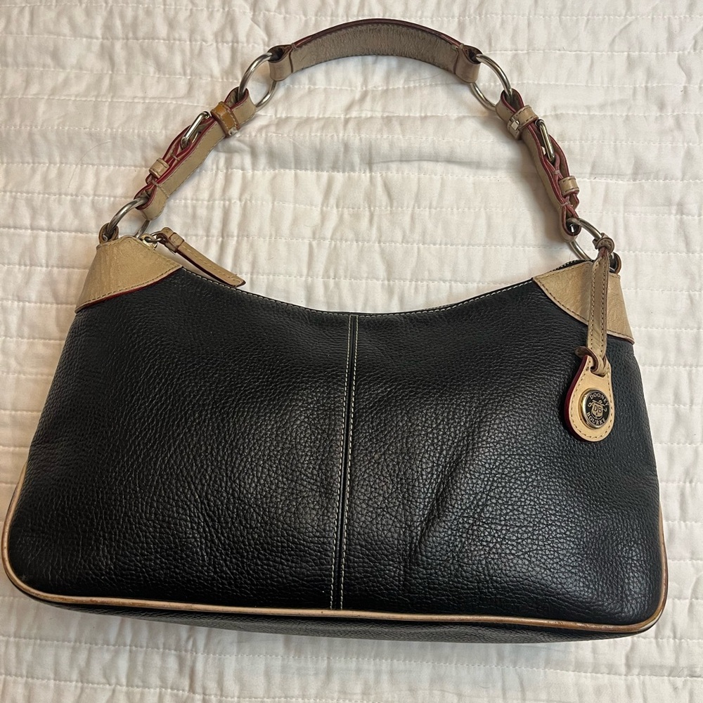 DOONEY & BOURKE Vintage ,All Weather Leather Black/Brown Handbag